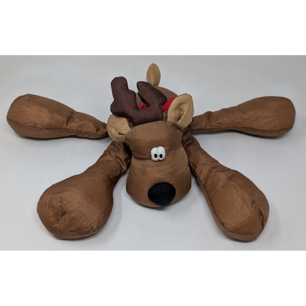 Vintage Hallmark‎ Rodney the Reindeer Nylon Parachute Material Stuffed Plush 80s